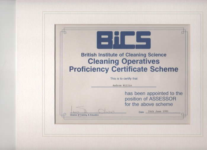 A Willis BICS Assessor-cert 1991 001